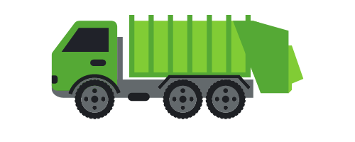 Odbiór odpadów logo białe większe